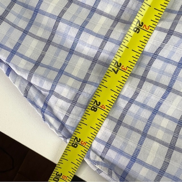 Men's English Laundry Blue Plaid  Button Up Shirt - Picture 8 of 12